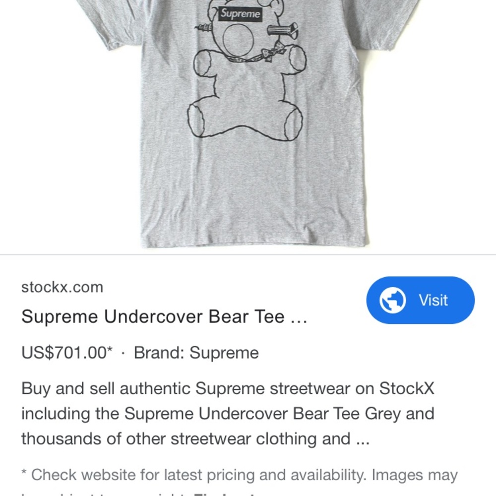 Authentic supreme t shirt sz large